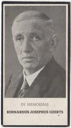 Bernardus J. Geerts 1882 Sprundel + 1941 Eindhoven, 58 jr, Verzenden