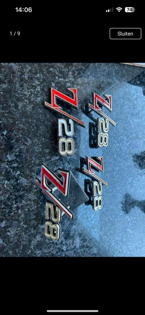 Chevrolet Z28 Embleem Set (4 stuks ), Auto diversen, Auto-accessoires, Gebruikt, Ophalen of Verzenden