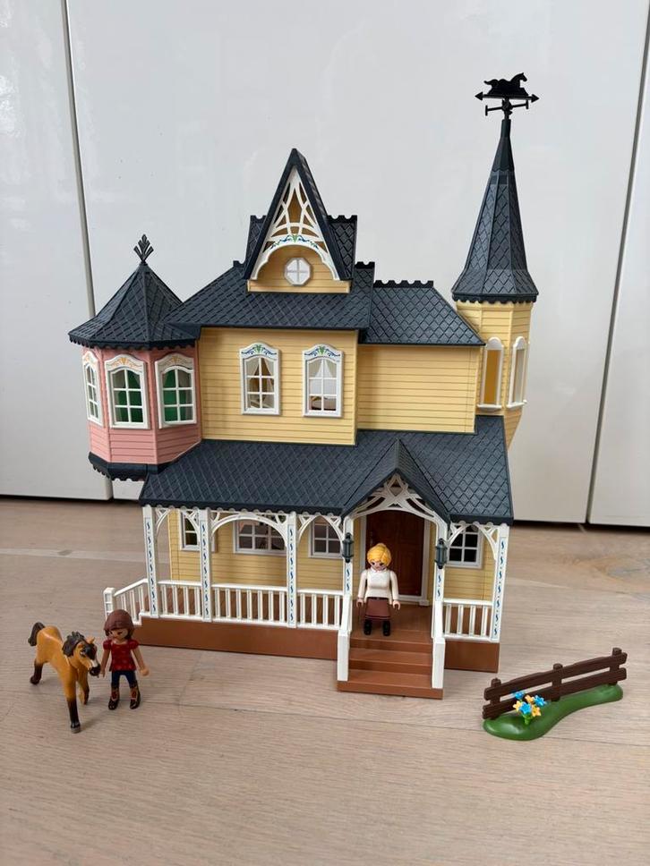 Spirit playmobil huis, wagen, slaapkamer, paardenbox, Kinderen en Baby's, Speelgoed | Playmobil, Zo goed als nieuw, Ophalen of Verzenden