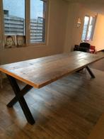Steigerhout tafels met stalen X of U poten gratis levering, 200 cm of meer, 50 tot 100 cm, Nieuw, Rechthoekig