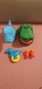 Krokodil Kiespijn Spel + Dinosaurus Figuren, Ophalen of Verzenden, Gebruikt