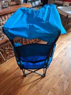 Travel&Co Blauwe Kinderstoel met Zonnekap, Caravans en Kamperen, Kampeermeubelen, Ophalen of Verzenden, Gebruikt, Campingstoel