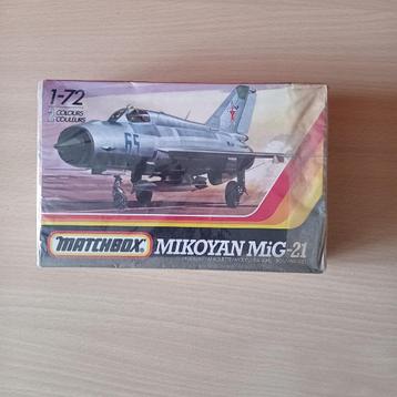 vintage Matchbox Mikoyan mig-21 (pk19) modelkit uit 1982vint beschikbaar voor biedingen