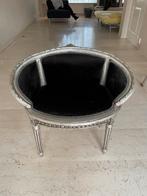 Leuk zwart fluwelen stoeltje bankje 75 cm breed, Ophalen, Gebruikt, Zwart, Eén