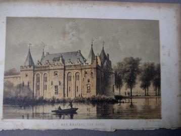 35 / Gouda / ter Goude het Kasteel   Litho 1854 beschikbaar voor biedingen