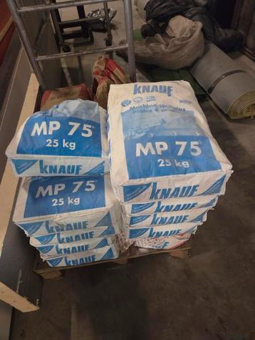 9,5 zakken Knauf MP 75 stuc gips - 25kg Zak beschikbaar voor biedingen