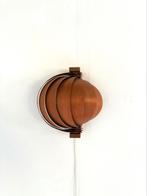 Vintage ‘Moon’ wandlamp, Hans Agne Jakobsson ‘60, Ophalen of Verzenden, Zo goed als nieuw, Hout, Vintage retro buisframe design rotan webbing papercord deens