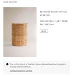 ZARA Home Basket, Ophalen, Zo goed als nieuw, Overige materialen, Minder dan 25 cm