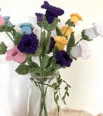 * nw gehaakte belbloem zomerbloem div kleuren 3 op steel, Verzenden, Nieuw, Haken, Overige typen