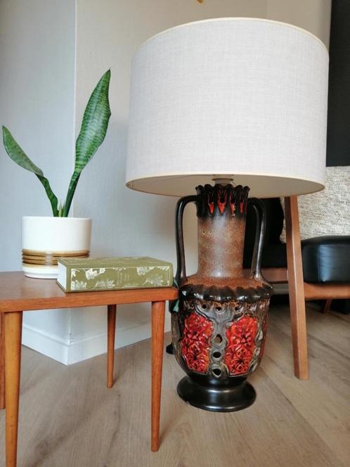 Vloerlamp keramiek. Vintage / retro/west germany, Huis en Inrichting, Lampen | Vloerlampen, Zo goed als nieuw, Minder dan 100 cm