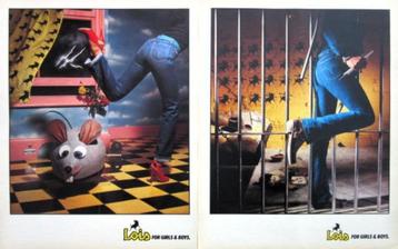 7 vintage reclames spijkerbroek 81 Lois Wrangler mode beschikbaar voor biedingen