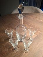 Likeurkarafje met glaasjes, Huis en Inrichting, Glas of Glazen, Ophalen of Verzenden, Overige stijlen, Glas