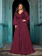 Bordeaux kleurige galajurk, Kleding | Dames, Gelegenheidskleding, Galajurk, Maat 46/48 (XL) of groter, Ophalen of Verzenden, Zo goed als nieuw