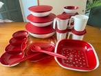 Allegra Servies Rood - Tupperware, Huis en Inrichting, Keuken | Tupperware, Ophalen of Verzenden, Nieuw, Rood, Overige typen