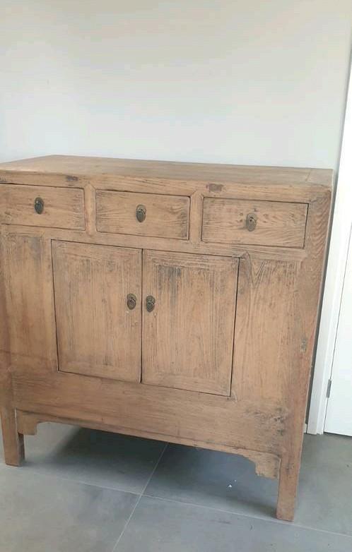 Chinese kast, dressoir, teak, elmwood, aura peeperkorn, Antiek en Kunst, Antiek | Meubels | Kasten, Ophalen