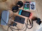 Nintendo Switch (feb'23) in zeer goede staat!, Spelcomputers en Games, Spelcomputers | Nintendo Switch, Ophalen, Met games, Met 2 controllers
