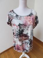 E52 ENJOY shirt grijs roze wit maat L 42/44, Maat 42/44 (L), Enjoy, Ophalen of Verzenden, Zo goed als nieuw