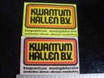 2x sticker kwantum hallen logo amsterdam diemen alkmaar, Verzenden, Zo goed als nieuw, Winkel of Supermarkt