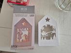 Christmas houten huisje met LED verlichting, Ophalen of Verzenden, Zo goed als nieuw