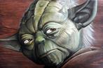 Groot Airbrush schilderij YODA – Star Wars, Ophalen, Zo goed als nieuw, Overige typen