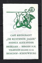 252 Bergen cafe rest DE RUSTENDE JAGER, Verzamelen, Ophalen of Verzenden, Nederland