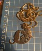 Ketting met hanger - Kat op de Maan - Nieuw, Nieuw, Ophalen of Verzenden, Goud, Overige materialen