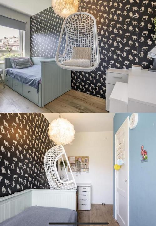 Witte Hangstoel met ophangsysteem, Huis en Inrichting, Slaapkamer | Bedden, Zo goed als nieuw, Eenpersoons, 90 cm, 200 cm, Overige materialen