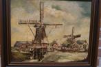 Finsterwolde Groningen op oud schilderij door Kees Post, Ophalen of Verzenden