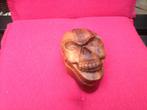 houten schedeldoos, handwerk, Antiek en Kunst, Curiosa en Brocante, Ophalen of Verzenden
