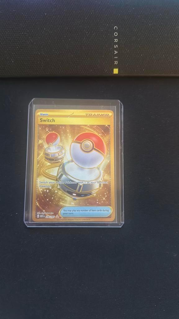 Switch (MEW 206) gold 151 pokemon kaart, Hobby en Vrije tijd, Verzamelkaartspellen | Pokémon, Nieuw, Losse kaart, Ophalen of Verzenden
