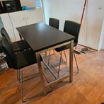 Hoge bartafel met 4 stoelen, Huis en Inrichting, Ophalen, Gebruikt