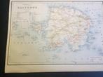 Indonesië, Blitoeng, grote kaart, 1898, Antiek en Kunst, Kunst | Etsen en Gravures, Verzenden