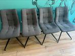 4 movani stoelen (2 stoffen en 2 fluwele), Ophalen, Stof, Zo goed als nieuw, Vier