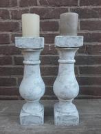 2 Betonnen balusters pilaren zuilen tuinbeelden beton, Tuin en Terras, Ophalen of Verzenden, Nieuw