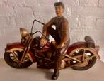 Polystone beeld van motorrijder op een Harley Davidson motor, Ophalen of Verzenden