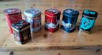 Serie Aziatische theeblikjes 6x verzameling vintage, Verzamelen, Ophalen, Zo goed als nieuw, Thee