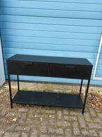 OPRUIMING | Zwarte side table met Lades, Huis en Inrichting, Tafels | Sidetables, Gebruikt, 100 tot 150 cm, Ophalen of Verzenden