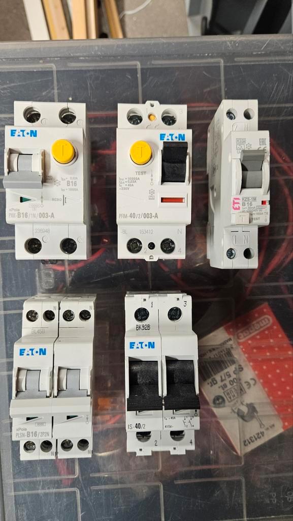 Eaton / ETI Automaten - Diverse Types, Doe-het-zelf en Verbouw, Elektra en Kabels, Ophalen of Verzenden