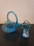 Mary Gregory blauw vaasje, Ophalen of Verzenden