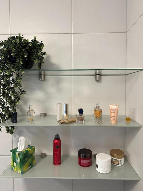 glazen planken, Huis en Inrichting, Woonaccessoires | Wandplanken en Boekenplanken, Zo goed als nieuw, Ophalen