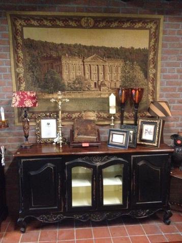 UNIEK massief DRESSOIR TV-MEUBEL Provence teak flamant beschikbaar voor biedingen