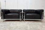 Cassina LC3 design fauteuil Le Corbusier 2x, Ophalen of Verzenden, 75 tot 100 cm