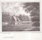 E. Huijgens -Boerderij met man op bank Vroege steendruk 1820, Ophalen of Verzenden