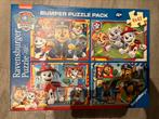 4 puzzels van Paw Patrol 42 stuks, 10 tot 50 stukjes, Ophalen of Verzenden, Zo goed als nieuw