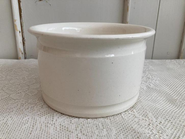 Societe Ceramique / Brocante oude zalfpot, Antiek en Kunst, Antiek | Servies los, Ophalen of Verzenden