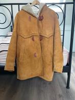 Vintage Applausi okergele leren jas met wollen voering, Kleding | Heren, Jassen | Winter, Geel, Ophalen of Verzenden, Gedragen