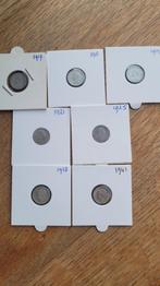 10 cent 1917-1941 (7x zilveren dubbeltjes) - Wilhelmina, Postzegels en Munten, Munten | Nederland, Setje, Zilver, Ophalen of Verzenden