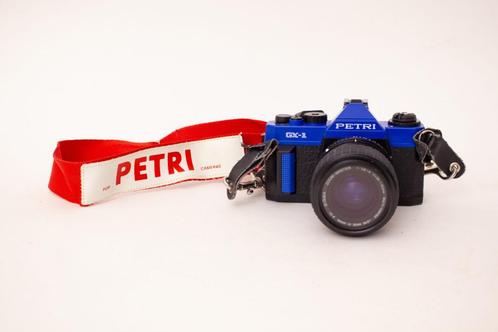 Petri camera GX-1 Blauw vintage analoge camera 35mm rolletje, Audio, Tv en Foto, Fotocamera's Analoog, Gebruikt, Spiegelreflex