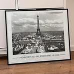 Lijst zwart met zwart-wit foto Eiffeltoren Parijs 50x60cm, Antiek en Kunst, Kunst | Tekeningen en Foto's, Ophalen