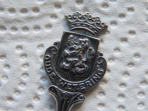 Verzilverd Lepeltje Wapen Oude Wetering, Verzamelen, Porselein, Kristal en Bestek, Nieuw, Verzilverd, Verzenden